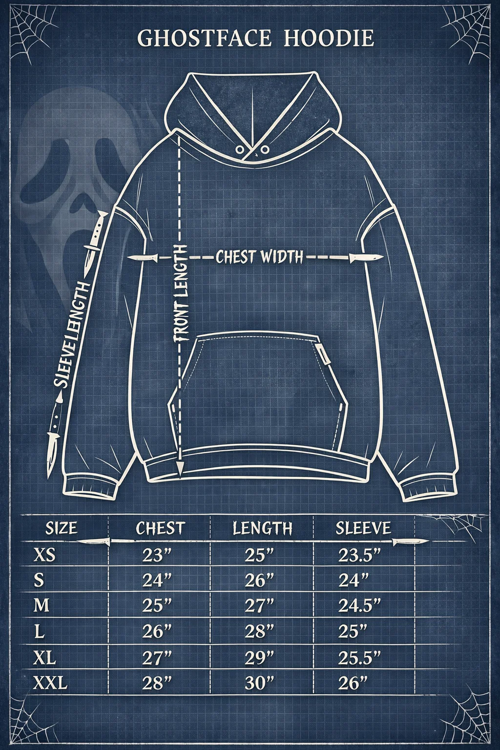 VA-SS25-BL020 GHOSTFACE TAPESTRY HOODIE - Image 4