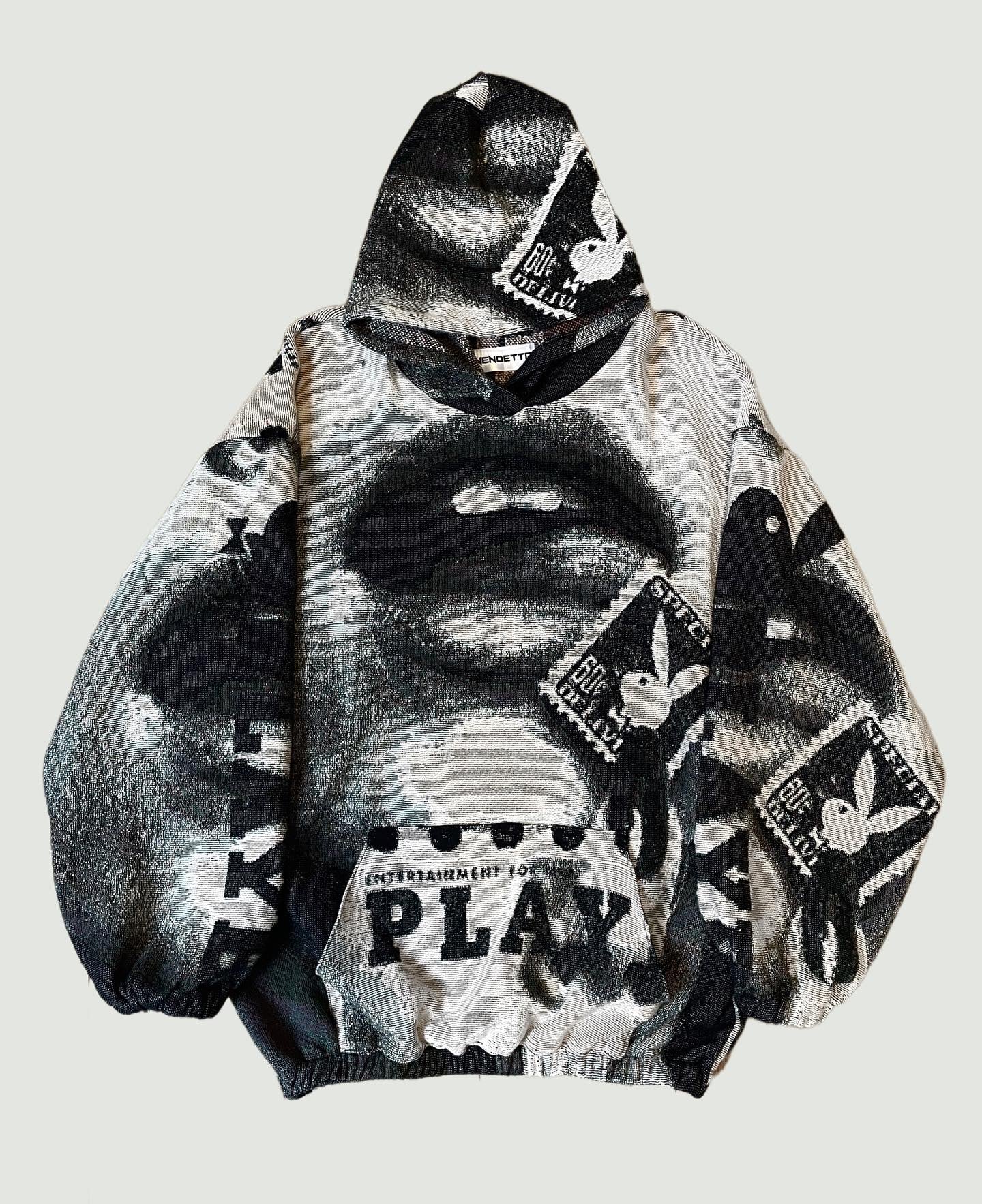 VA-AW21-338 PLAYBOY FULL TAPESTRY HOODIE - Image 2