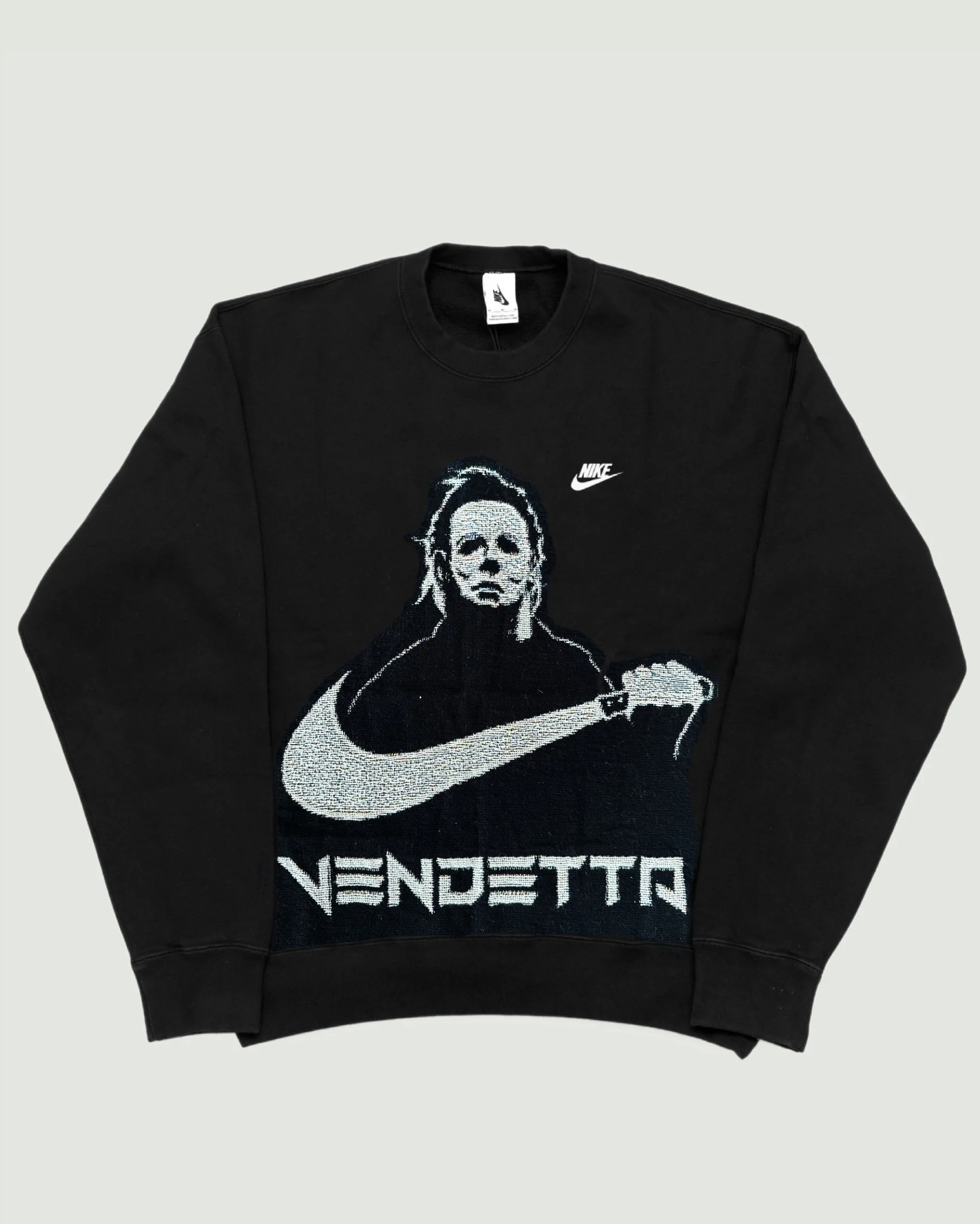 VA-AW23-676 MICHAEL MYERS NIKE TAPESTRY RETRO REWORK CREWNECK