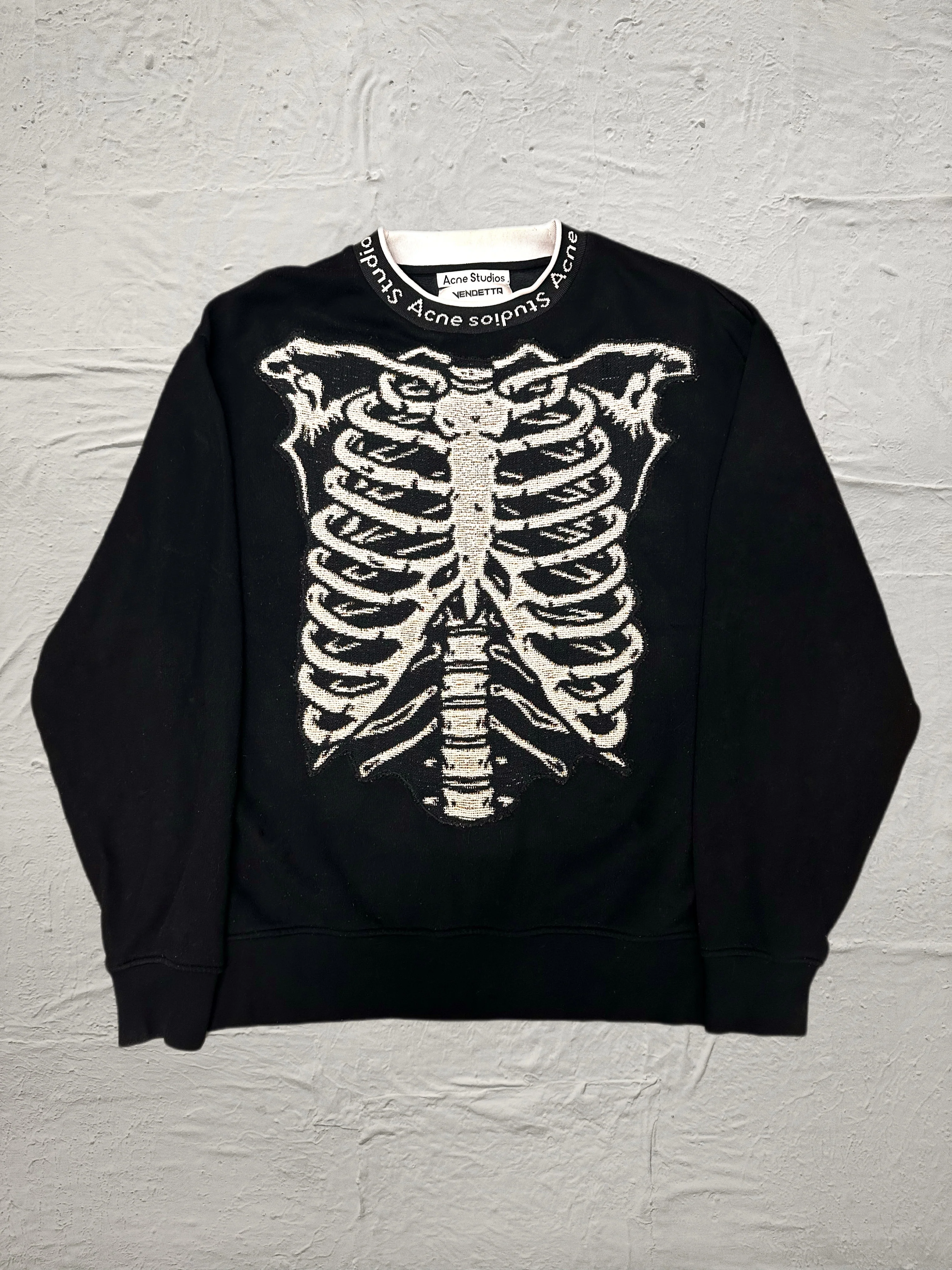 VA-FW24-851 RIB CAGE TAPESTRY ACNE STUDIOS HEAVYWEIGHT CREWNECK REWORK