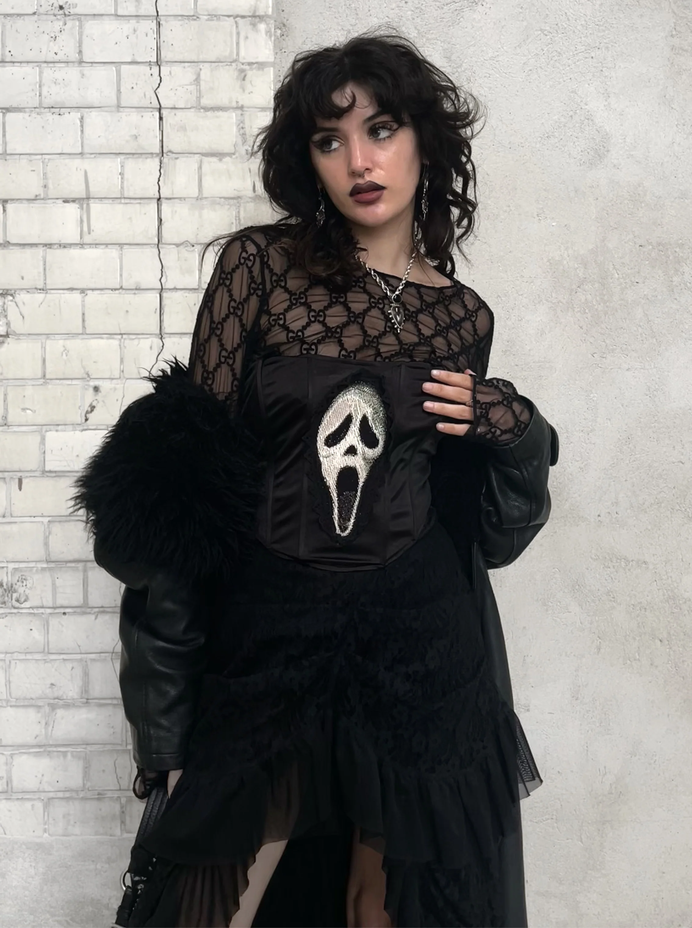 VA-SS23-587 GHOSTFACE TAPESTRY LACED CORSET - Image 2