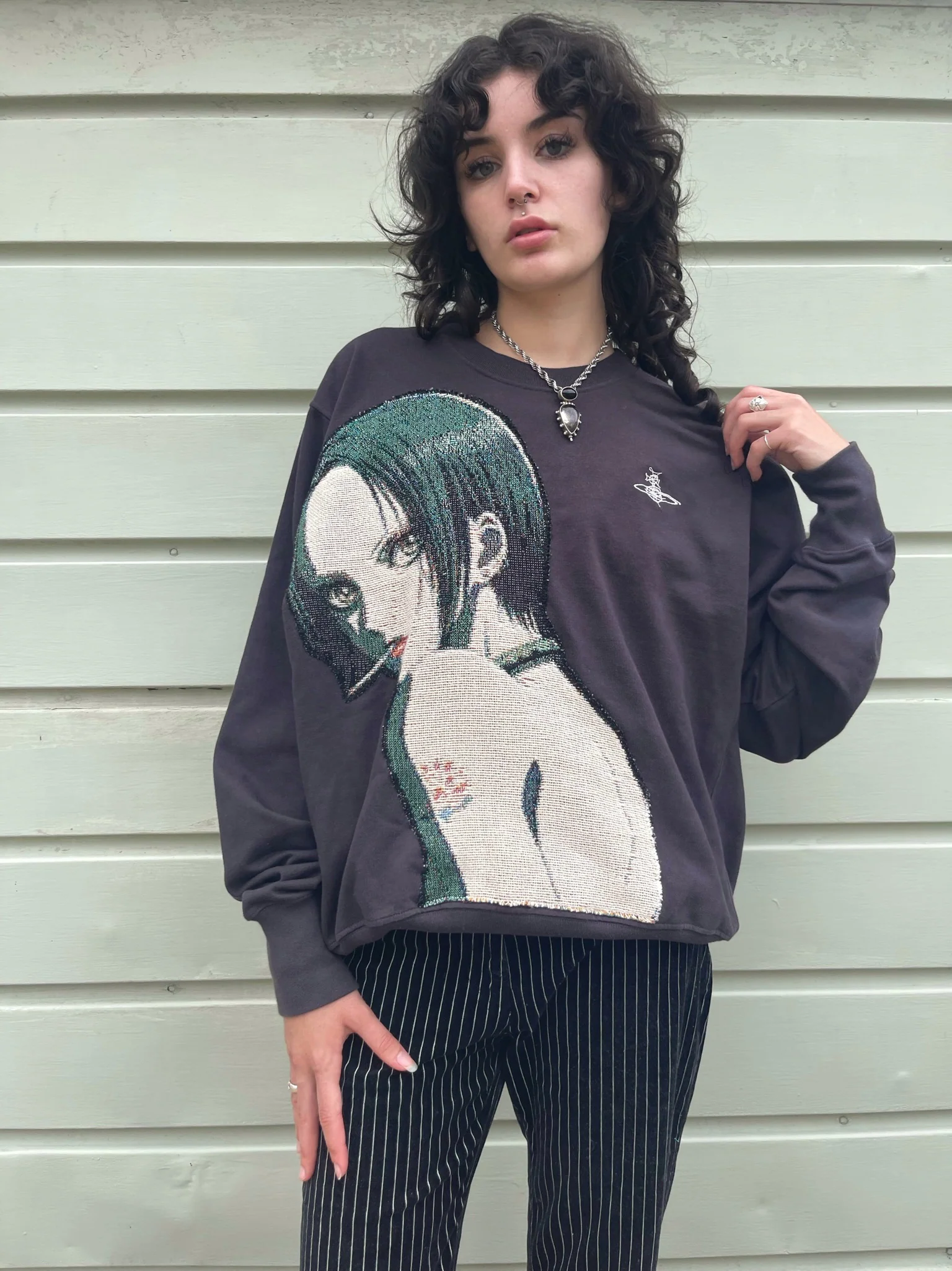 VA-SS23-635 NANA TAPESTRY VIVIENNE WESTWOOD CREWNECK - Image 2