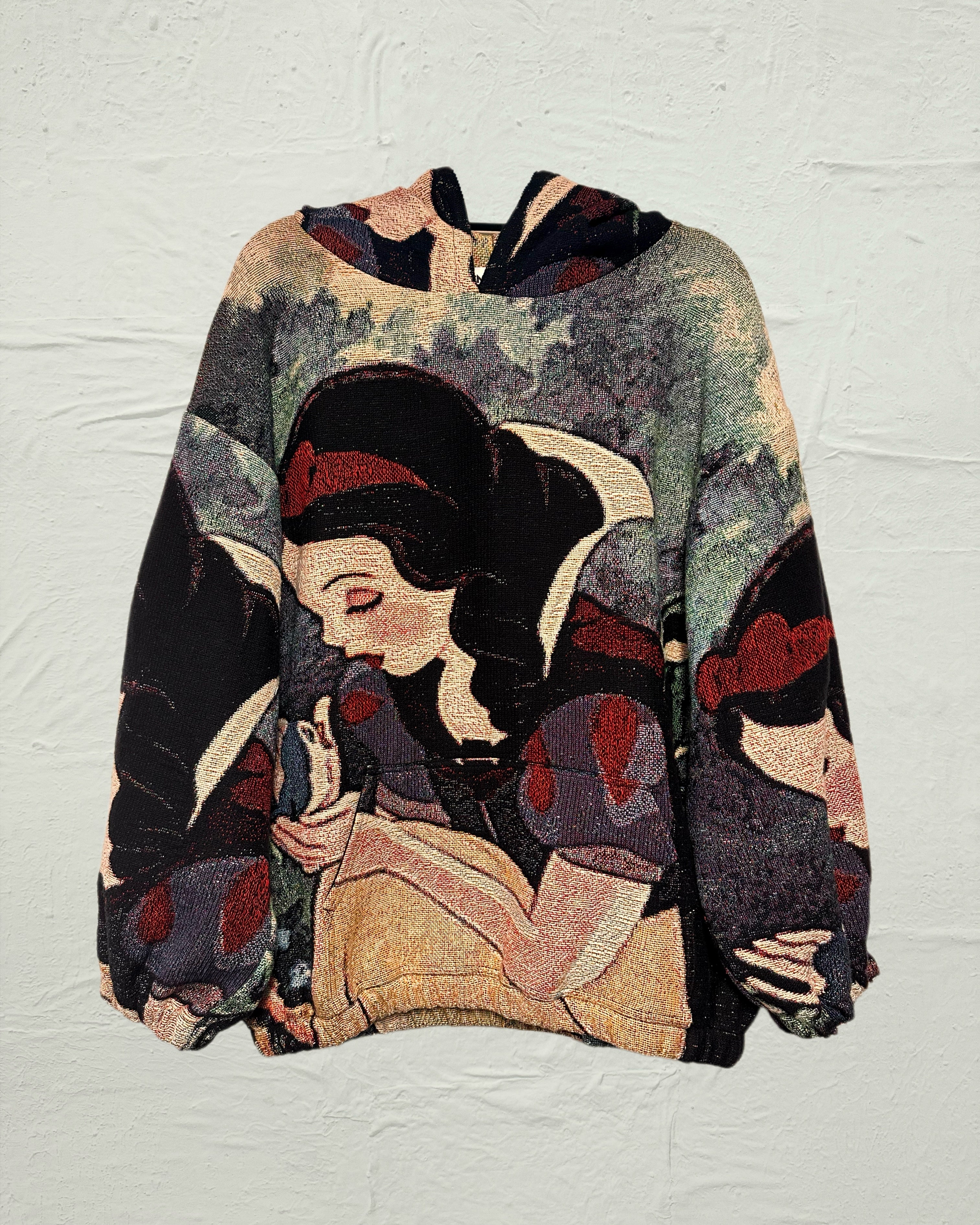 VA-SS25-864 SNOW WHITE FULL TAPESTRY HOODIE - Image 2