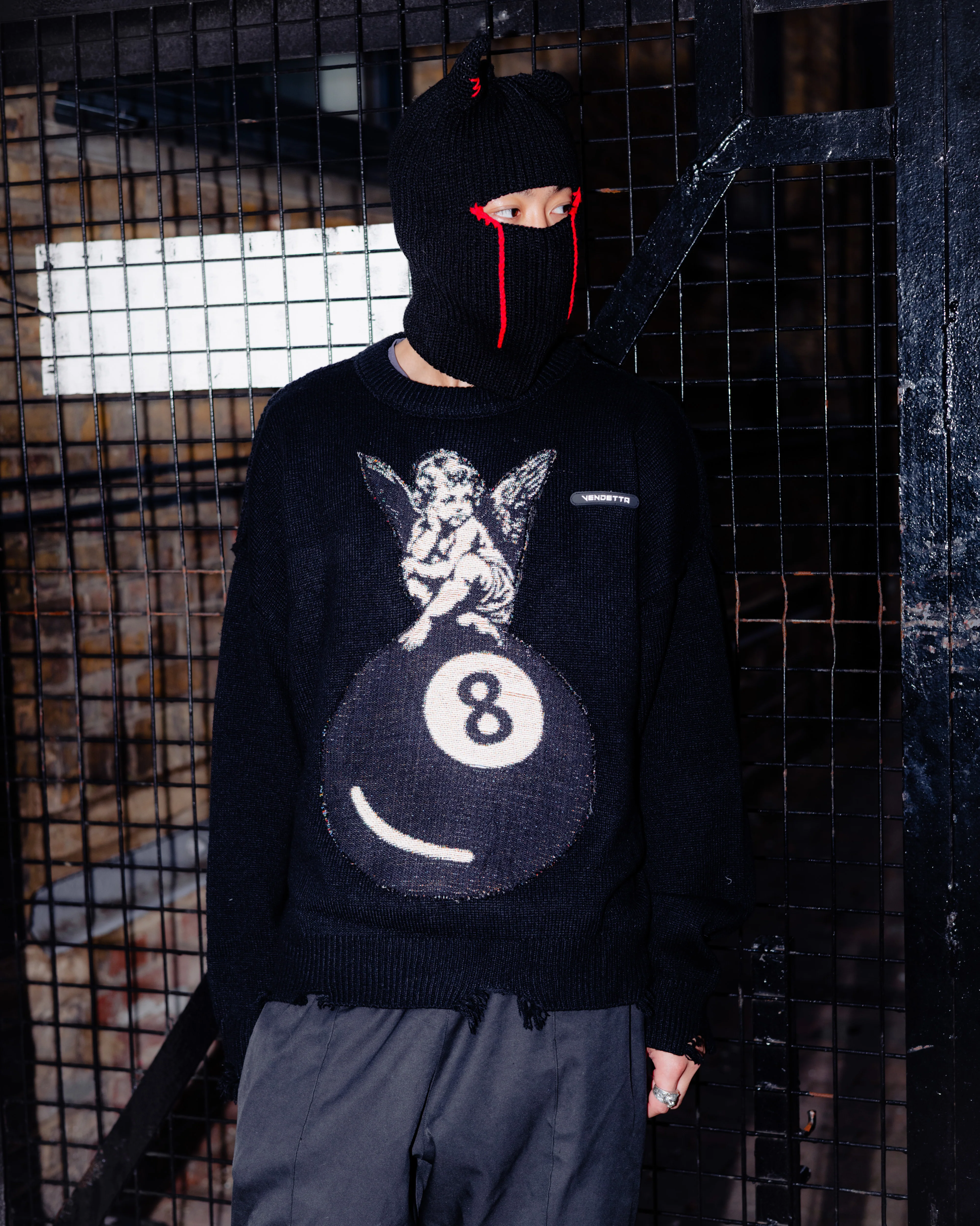 VA-SS25-BL021 8BALL ANGEL KNITTED SWEATER - Image 3