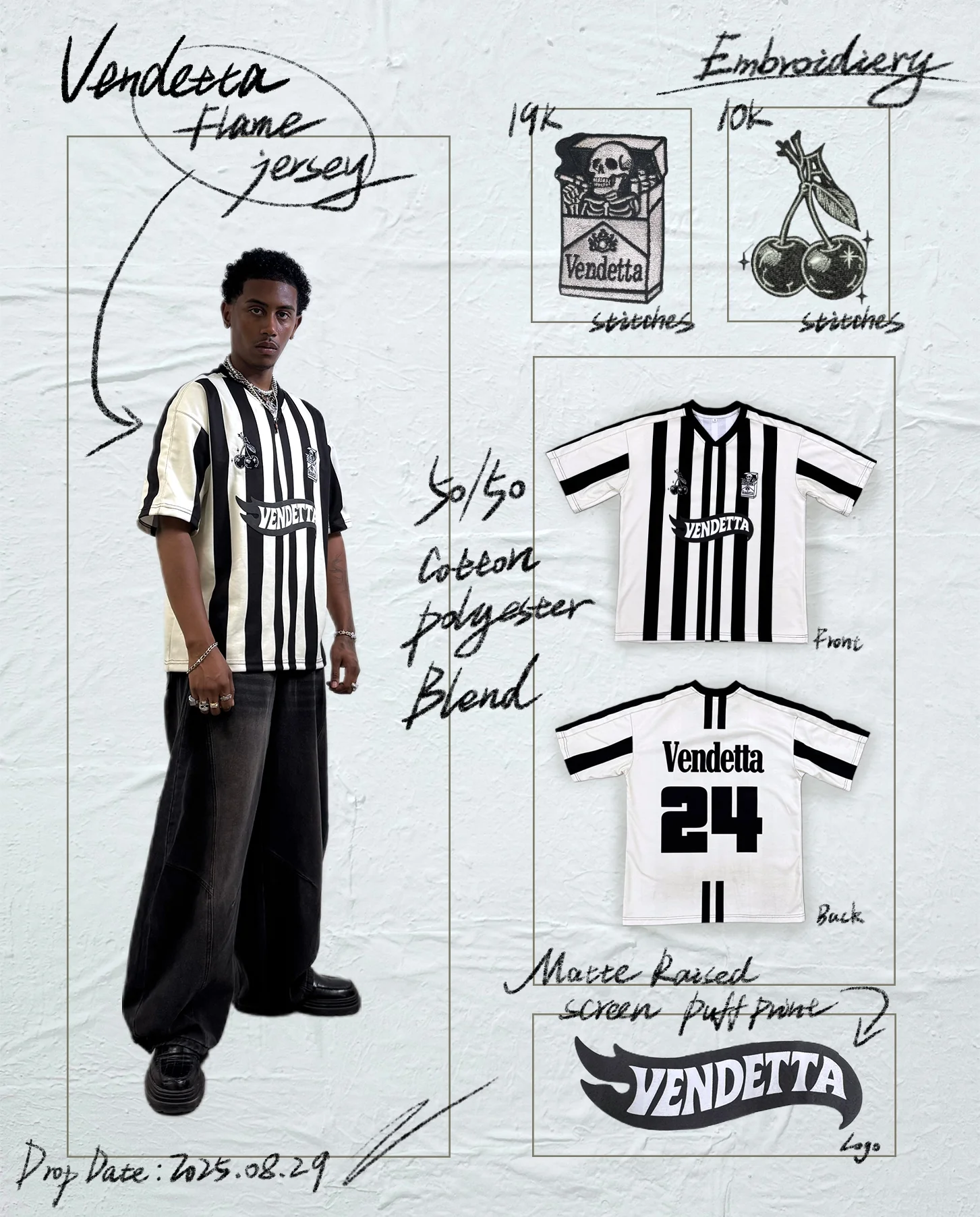 VA-SS25-BL022 VENDETTA FLAME JERSEY - Image 4