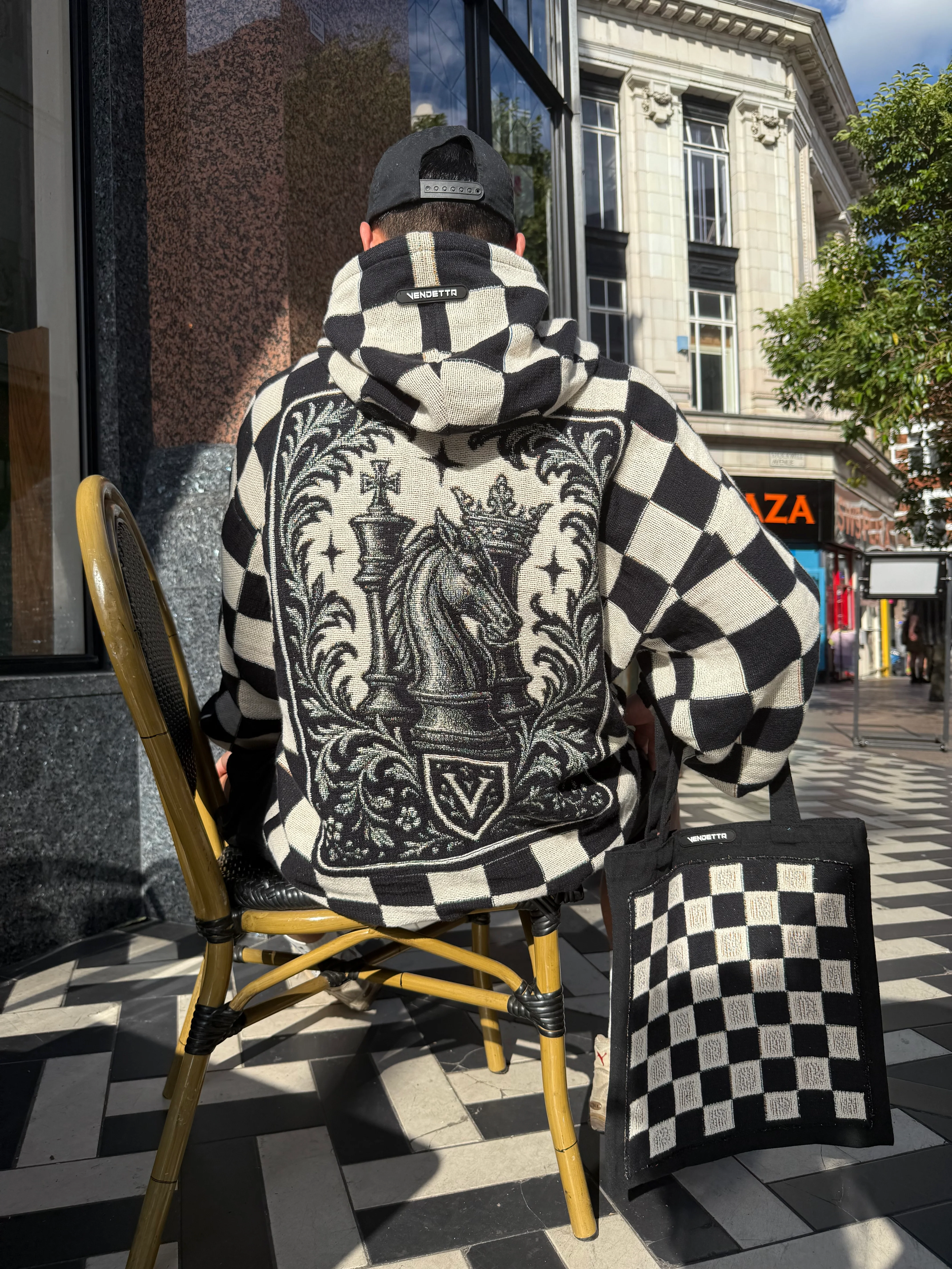 VA-SS25-BL06 CHECKMATE FULL TAPESTRY HOODIE - Image 3